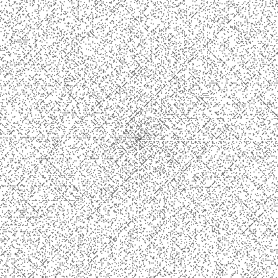 Спираль простых чисел из диапазона 1-160000