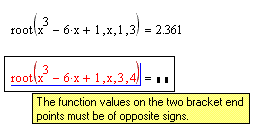 Верное и неверное решение уравнения с помощью функции root